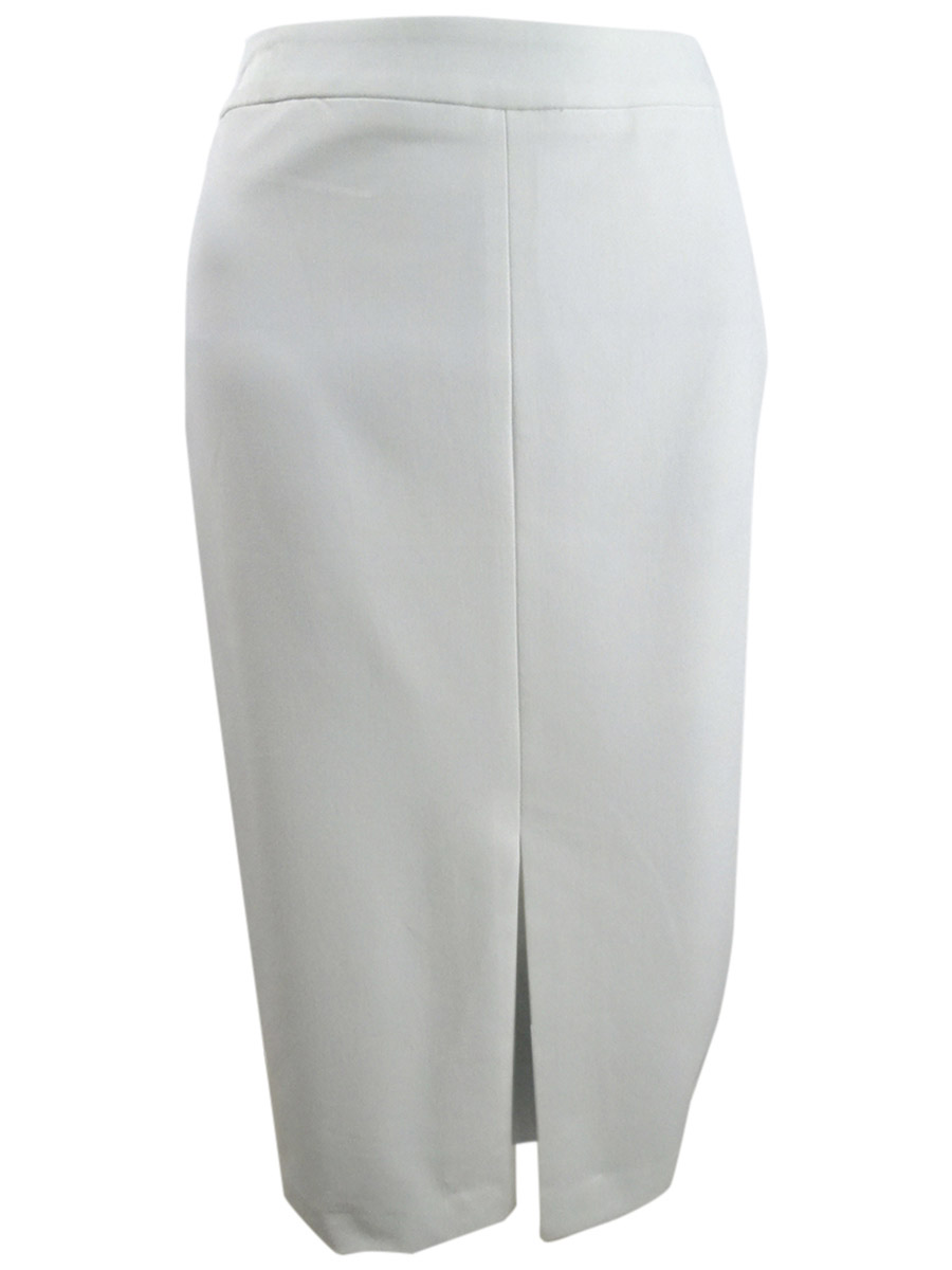 Women's Front-Slit Pencil Skirt (2, Ivory)
